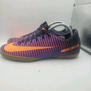 Nike Soccer Cleats Shoes Men’s 9.5 Mercurial X 831966-585 Purple- Orange Lace Up